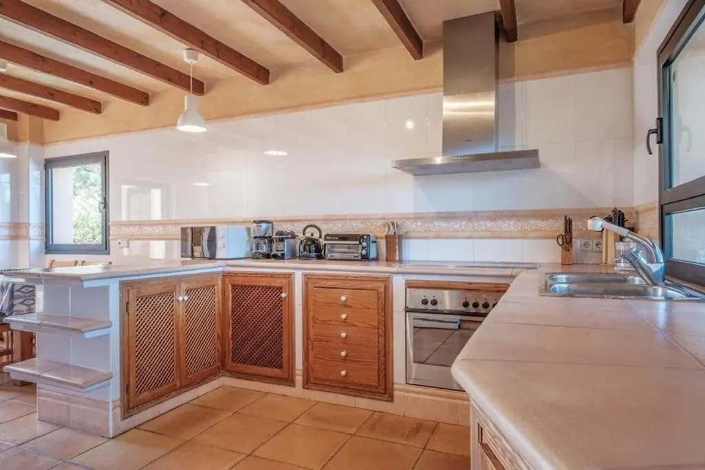 בית נופש הוילה סן חוזה דה סא טלאיה Casa En Cala Vadella Con Piscina Y Vistas Al Mar ספרד