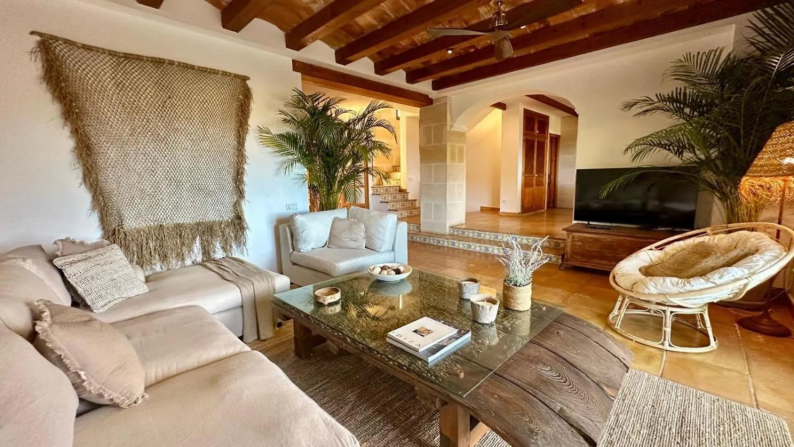 בית נופש הוילה סן חוזה דה סא טלאיה Casa En Cala Vadella Con Piscina Y Vistas Al Mar ספרד