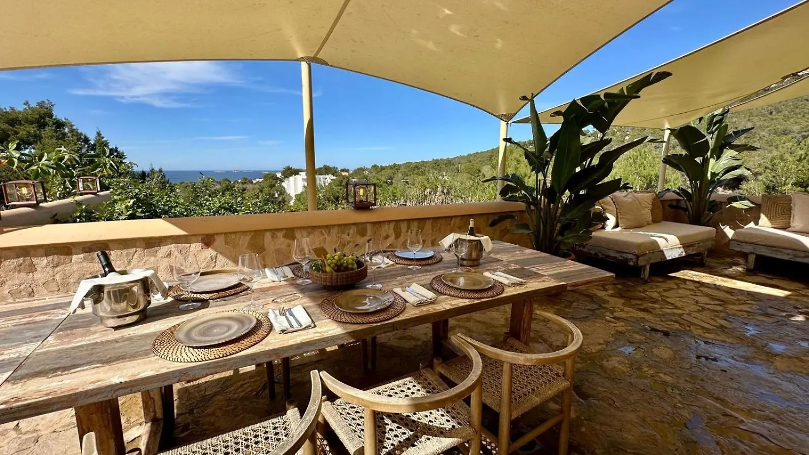 בית נופש הוילה סן חוזה דה סא טלאיה Casa En Cala Vadella Con Piscina Y Vistas Al Mar